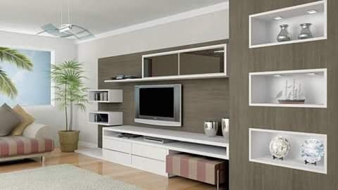 Painel com nichos assimétricos